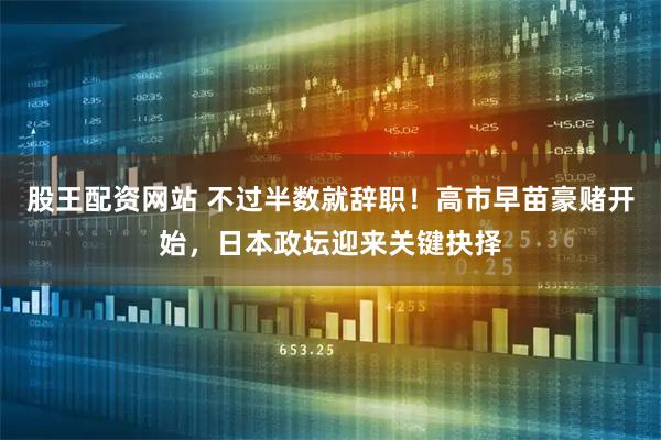 股王配资网站 不过半数就辞职！高市早苗豪赌开始，日本政坛迎来关键抉择